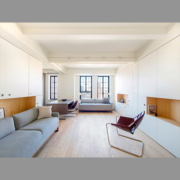 looking out of the washroom across the dressing room